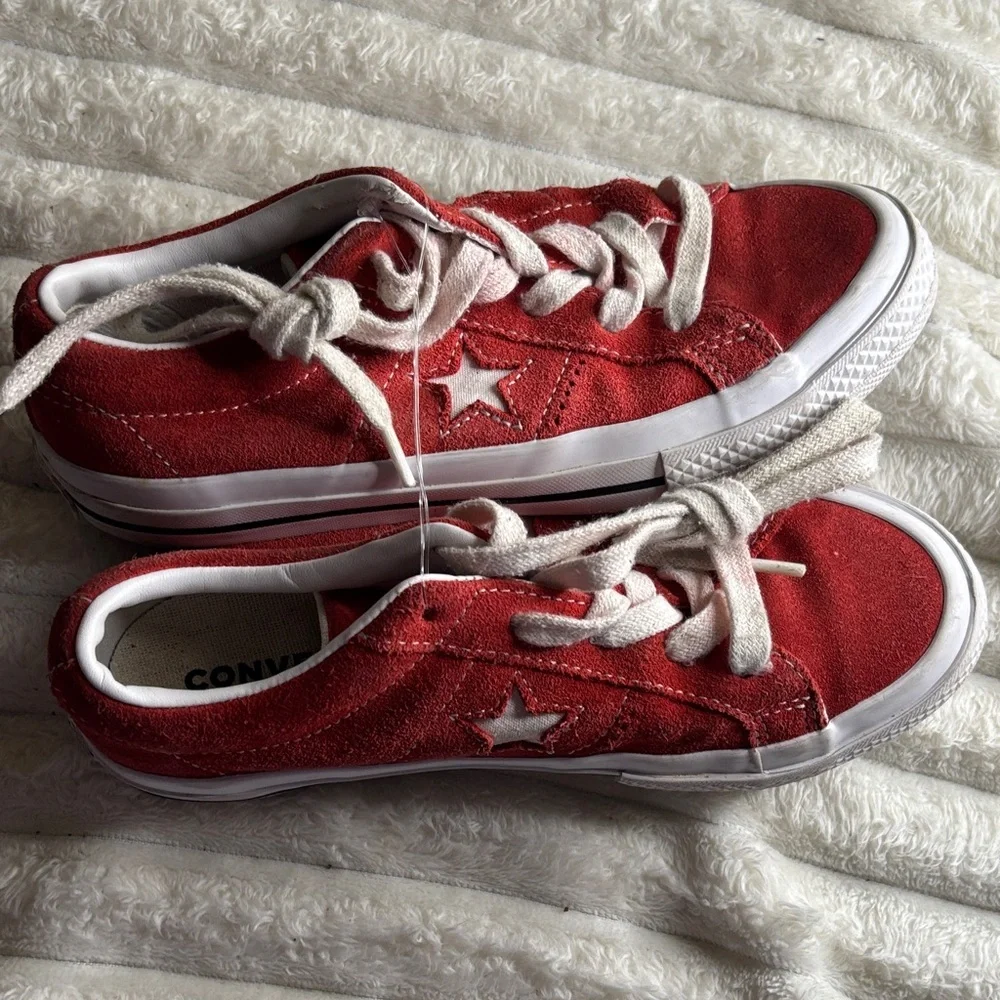 Converse Kids Red and White Sneakers